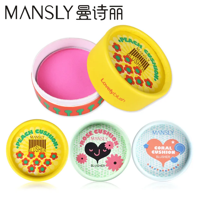 Румяна для лица 3 вида цветов Мягкий увлажняющий водостойкий Матовый крем румяна