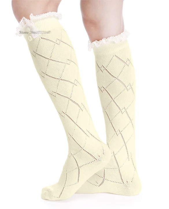 Женские кружевные чулки на пуговицах трикотажные манжеты для обуви топперы