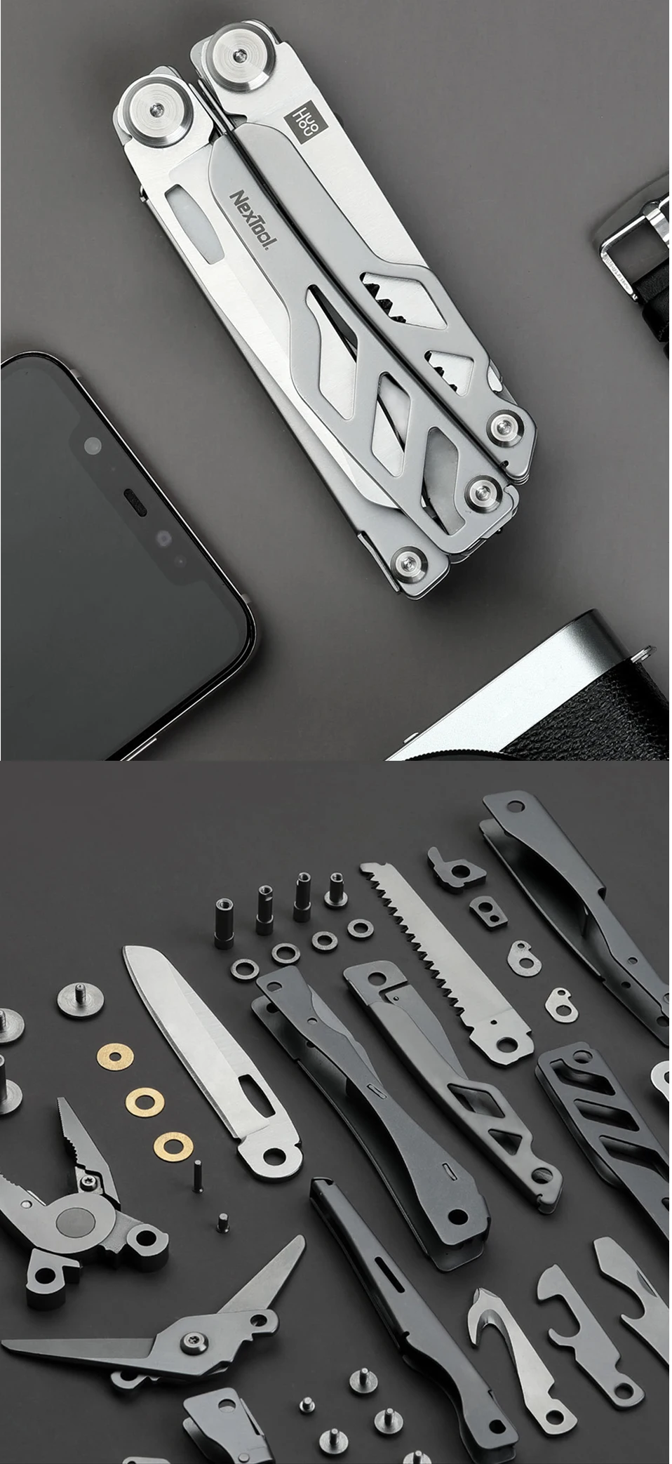 xiaomi youpin huohou Многофункциональный карманный складной нож 420J2 лезвие из нержавеющей стали для охоты кемпинга инструмент для выживания