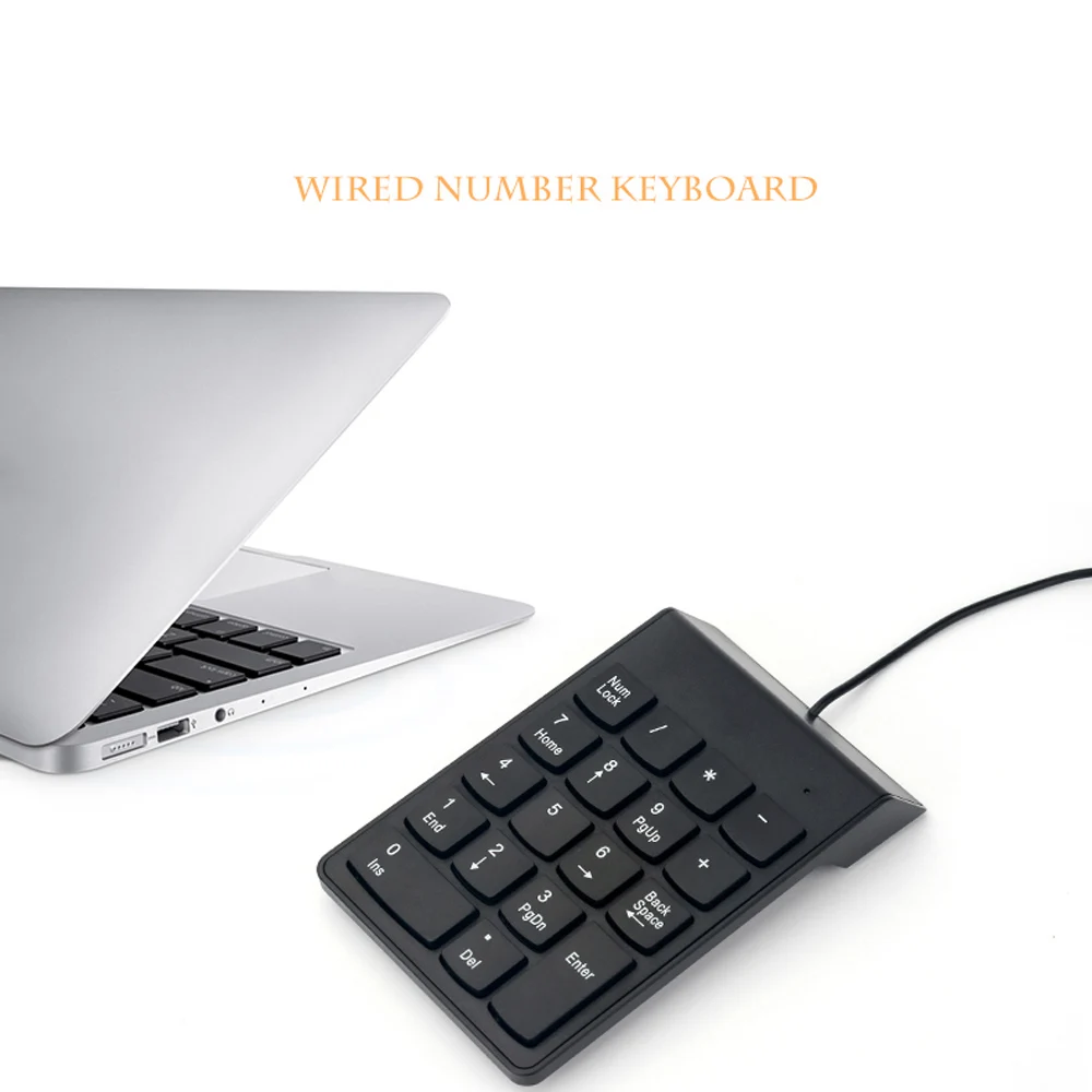 

Slim Digital Keyboard Wired USB Mini Number Pad Numeric Keypad18 Keys for iMac/Mac Pro/MacBook/MacBook Air/Pro Laptop
