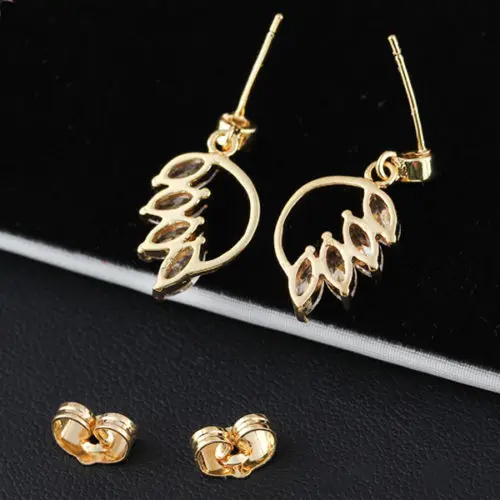 Free Shipping Fashion Womens White Sappire Crystal Wing's Design Dangle Stud Jewelry Earrings 2015 New Arrival Promotion | Украшения и