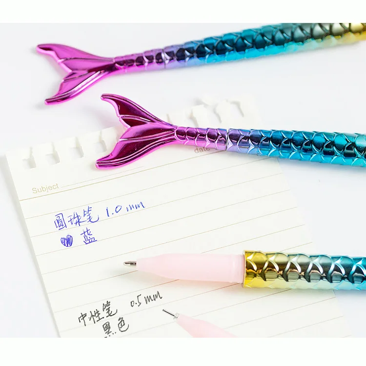 50 шт., гелевая ручка Kawaii, много, модная, морская горничная, Русалочка, ручки для школы, студентов, офиса, канцелярские принадлежности, милая, стационарная, Корейская ручка