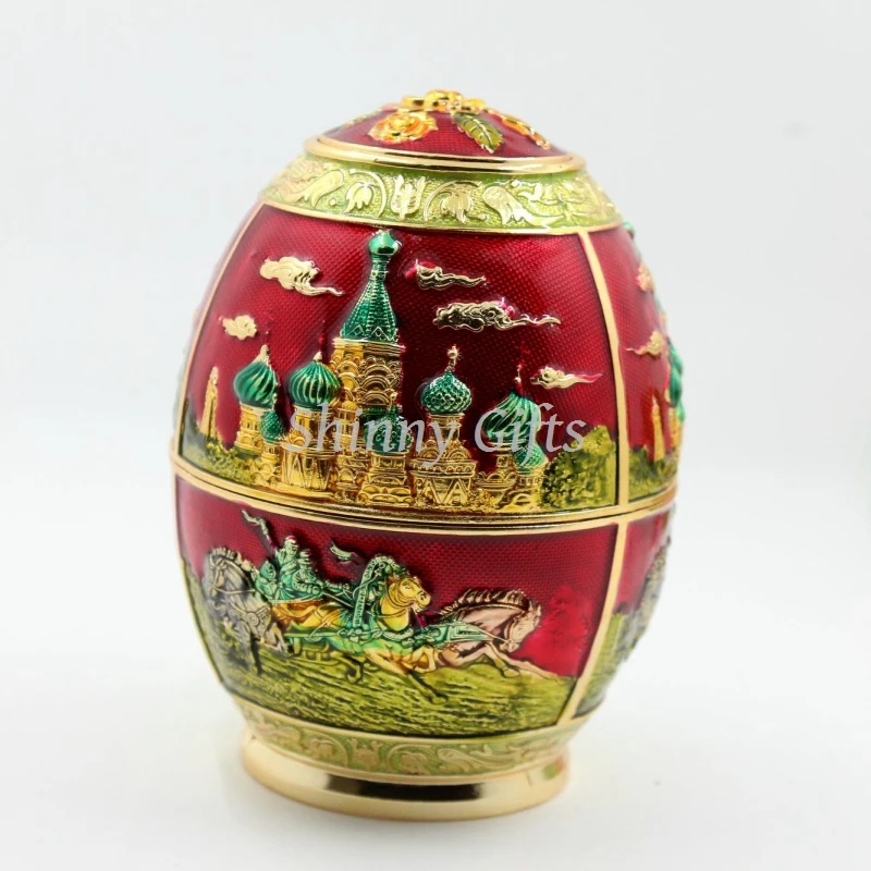 Русский замок Дизайн Фаберже Эмаль Яйцо зубочистка держатель случайный