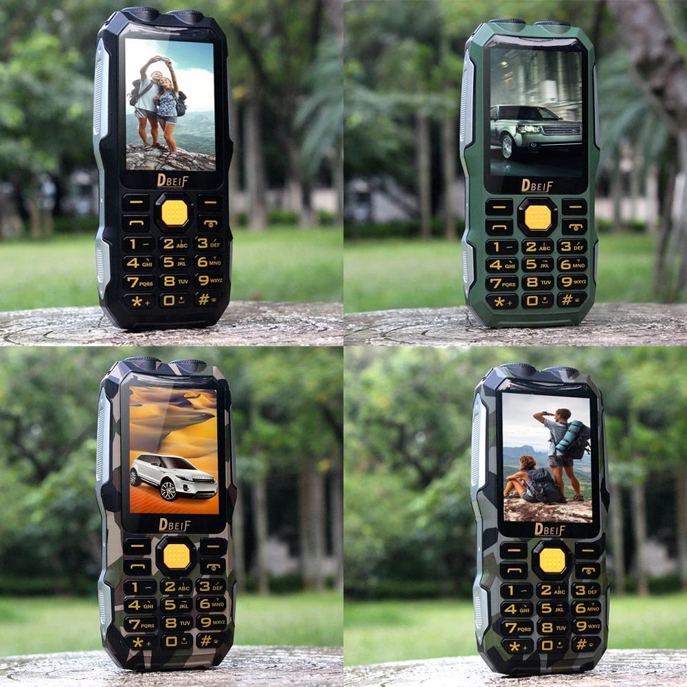 Dbeif d2016 волшебный голос двойной фонарик FM открытый противоударный MP3/MP4 Power Bank антенны аналогового ТВ прочный мобильный телефон сотовый p242