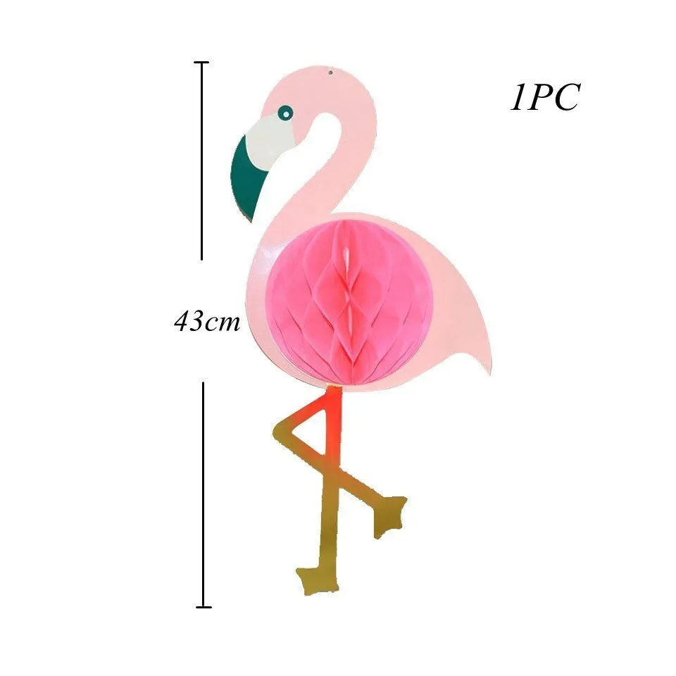 1 PC Flamingo Pompom 1 компл. Фламинго вечерние бумажные зонтики для напитков ананас торт топперы для дня рождения украшения Летние Гавайские вечерние принадлежности - Цвет: 1 PC Flamingo Pompom