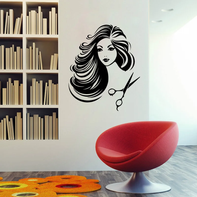 Сексуальный парикмахер салон красоты Парикмахерская самодельные обои Съемные