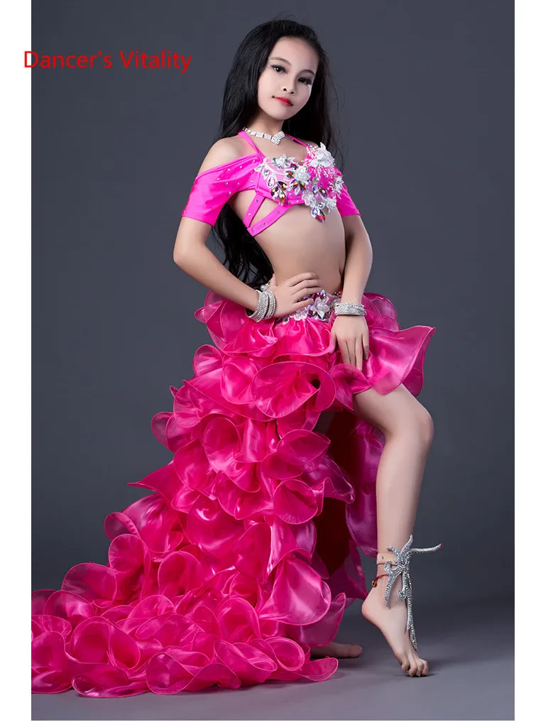 2018 Новое поступление детский роскошный костюм для танцев девочек из спандекса
