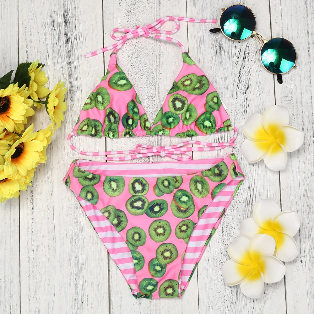 Детский купальный костюм из 2 предметов купальник с фруктовым принтом для