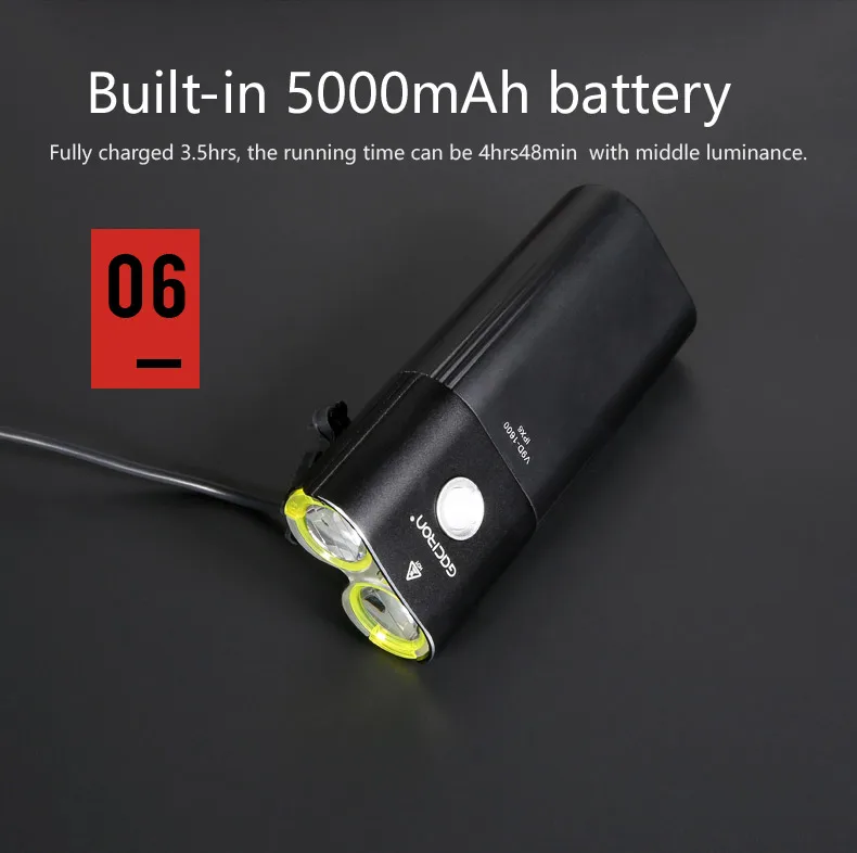 1600 люмен велосипедный фонарь MTB передний свет Велоспорт фара power Bank водонепроницаемый USB Перезаряжаемый велосипедный фонарь фонарик GACIRON