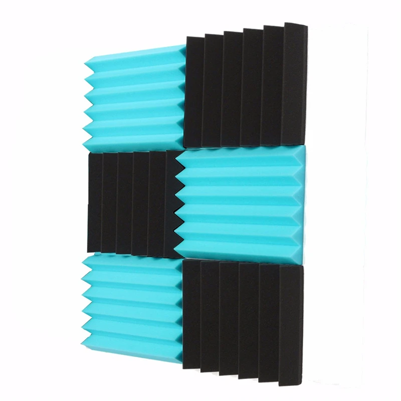 MTGATHER 6 шт. 12x12x1 Клин акустическая студия губка звукоизоляция пены стены плитки пирамиды студия пены губка