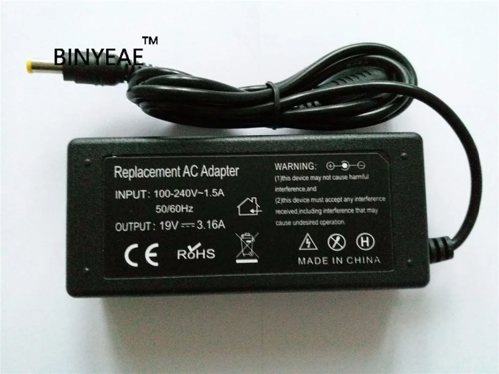 

19 в, 3,16 А, 60 Вт, адаптер питания переменного тока для Samsung RC425
