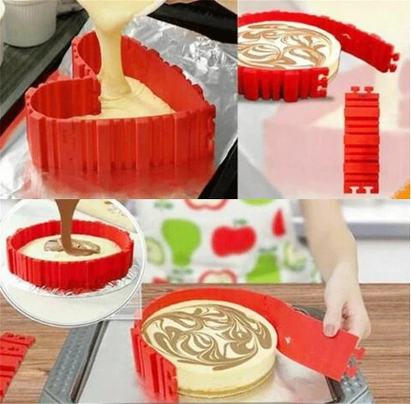 4 шт./компл. силиконовая форма для выпечки Magic торта змея DIY прямоугольные сердце