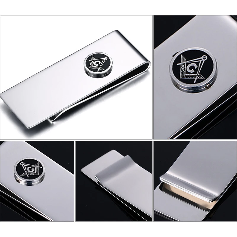 Минималистичный металлический зажим для денег NASTASSA с символами из титановой