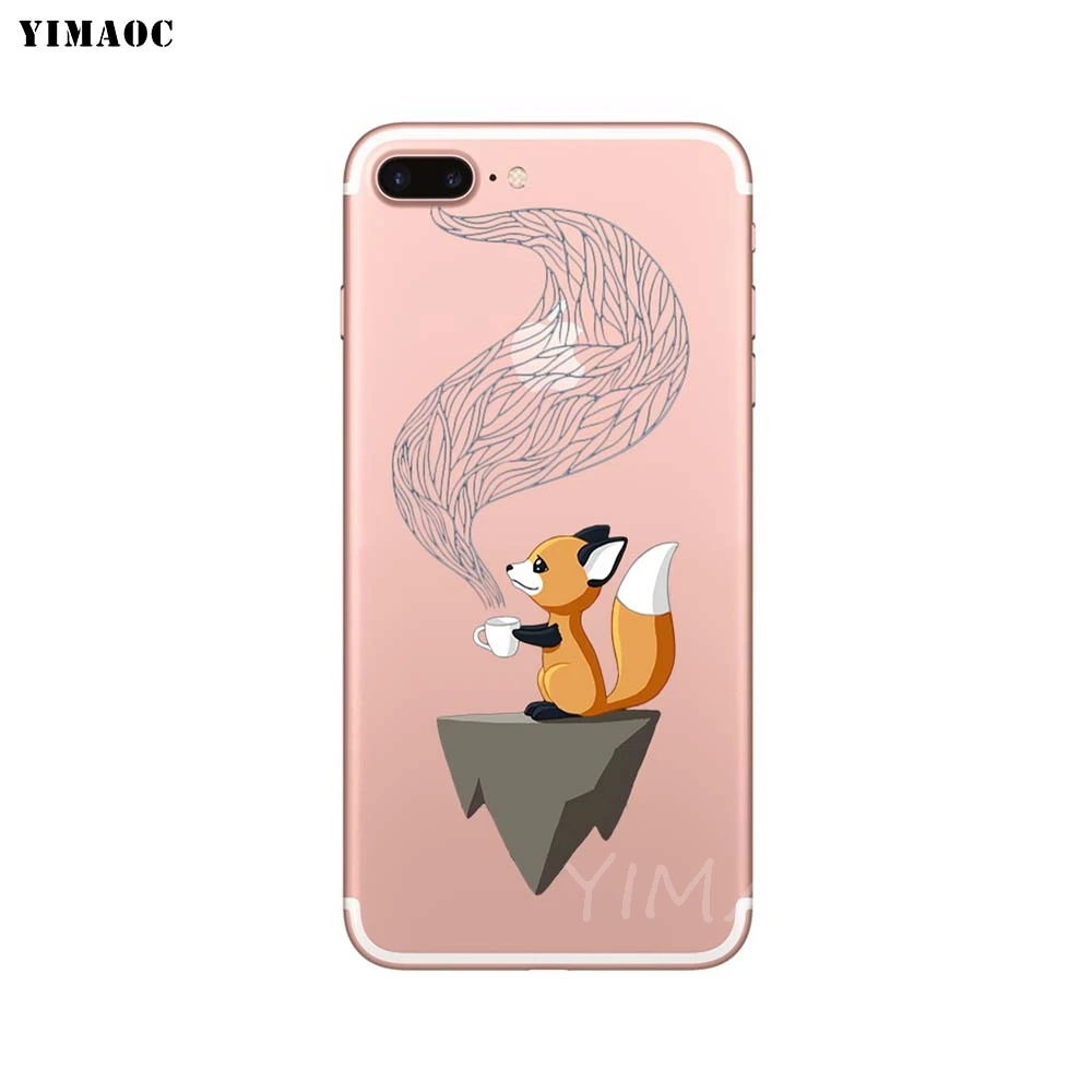 YIMAOC Animal puzzle foxes fox Soft TPU Silicone Case Cover for iPhone 8 7 6 6S Plus 5 5S SE X XS Max XR Shell Cases |