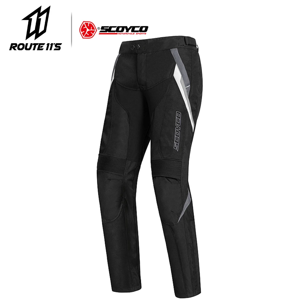 gray pants SCOYCO Мотоциклетная Куртка Светоотражающий, для мотокросса куртка Для мужчин байкерская куртка защитный Шестерни мотор Костюмы мотоцикла защитный бронированный чехол - Цвет: gray pants