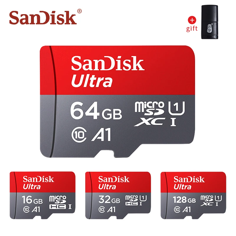 

SanDisk micro sd card 128gb class 10 memory card 32gb 16gb carte sd tarjeta micro sd 64gb flash memory TF cards free reader