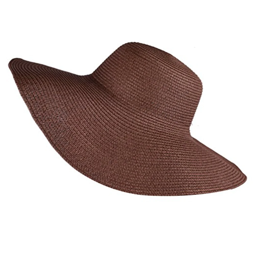 Женская Соломенная шляпка Vogue соломенная плетеная шляпа с широкими полями летняя