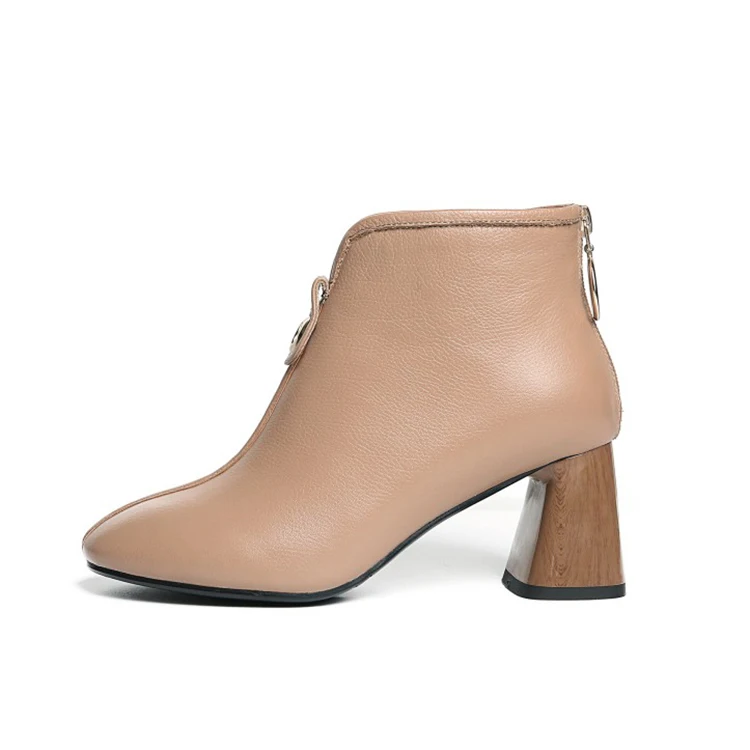 MLJUESE/женские ботильоны из мягкой коровьей кожи на молнии в римском стиле зимние