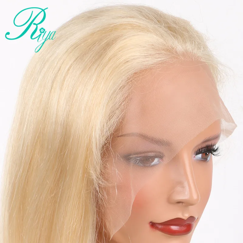 Riya Hair #613 чистый светловолосый парик шелковистые прямые бразильские волосы remy