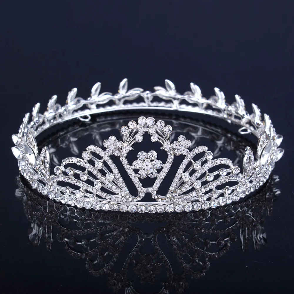 2 Дюймов Короны Tiara Корона С Горный Хрусталь Для Новобрачных Аксессуары Волос