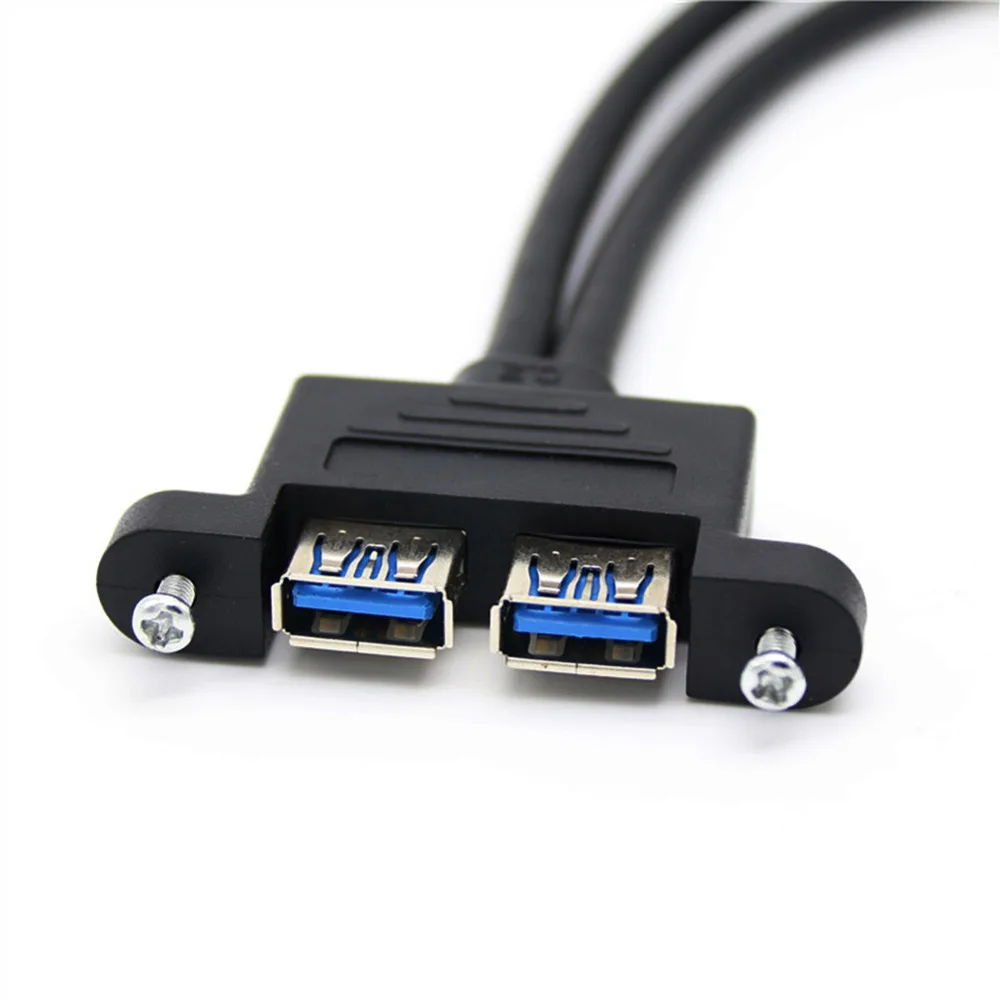 Двойной Удлинительный Кабель USB 3 0 с разъемом папа на два разъема мама USB3.0