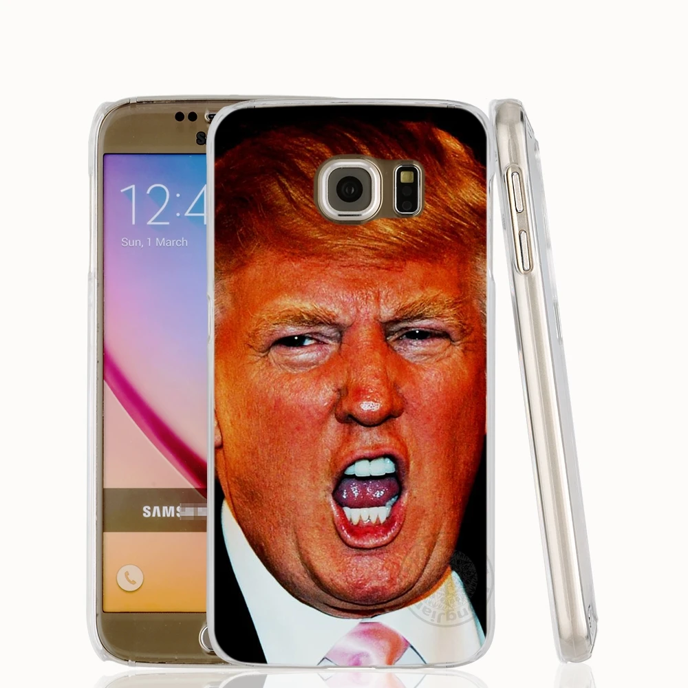 HAMEINUO Дональд Трамп чехол для сотового телефона с глупым лицом Samsung Galaxy S7 edge PLUS S8 S6