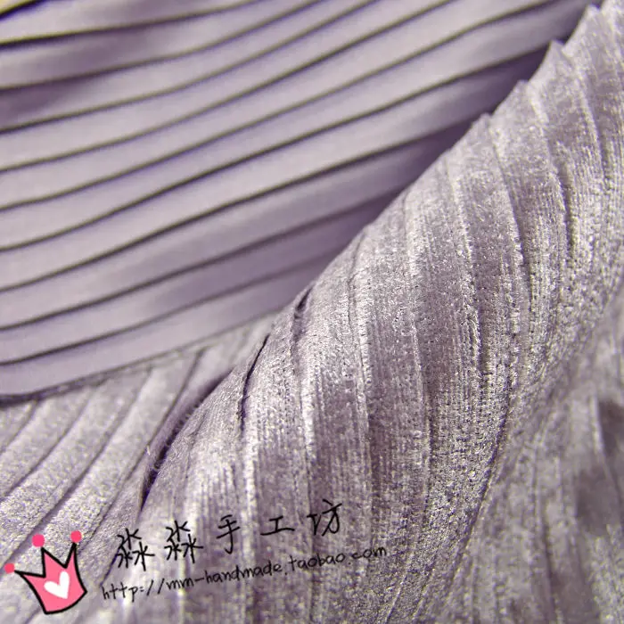 

3Metres Pleated Crushed Golden Velvet Fabric Cloth For Autumn And Winter Large Fold Dress Skirt Crumpled Silk Velvet Fabric