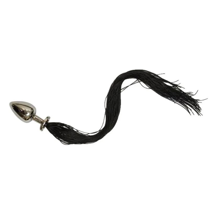 Металлическая Анальная пробка конский хвост анальная анальные интимные игрушки