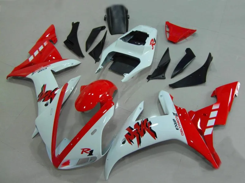 Мотоцикл обтекатель комплект для Yamaha YZFR1 02 03 YZF R1 2002 2003 YZF1000 YZFR1 02 03 ABS Красный Белый обтекатели комплект+ 7 подарки YE17