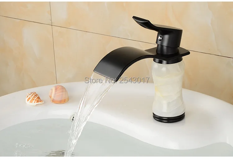 Смеситель для ванной комнаты мраморный кран черный бронзовый белый камень