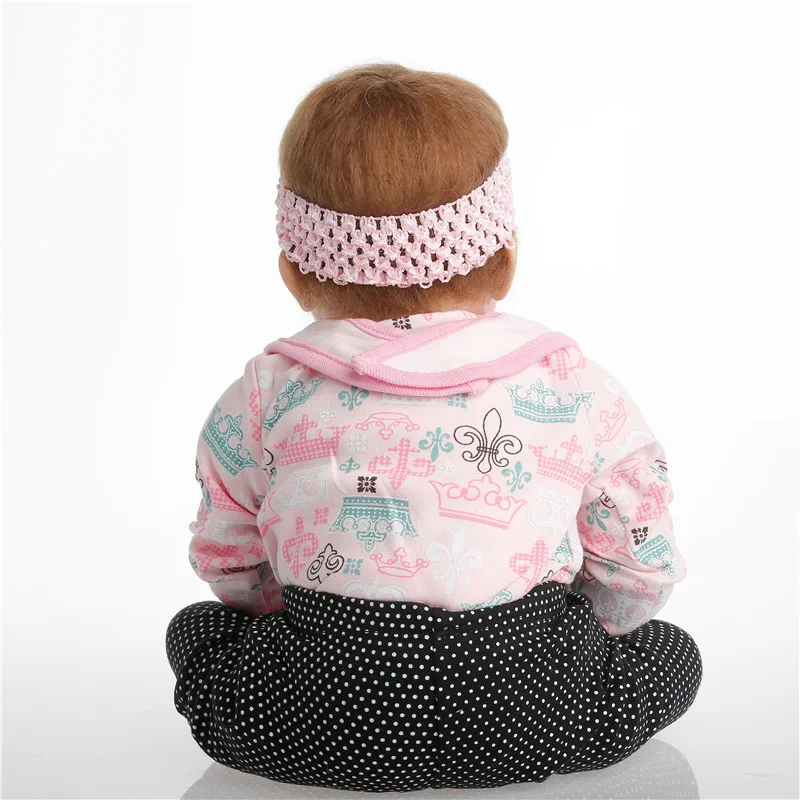 SanyDoll 22 дюйма 55 см силиконовые куклы для новорожденных Реалистичная кукла черно