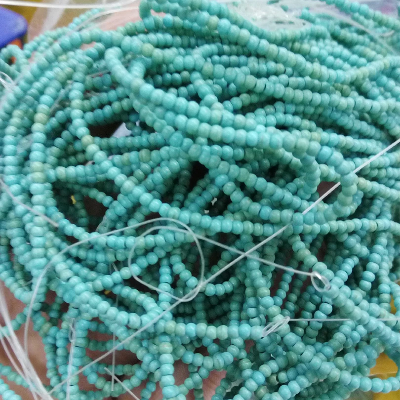 Бирюзовые бусины 3 мм натуральные круглые крошечные маленькие отверстия синие