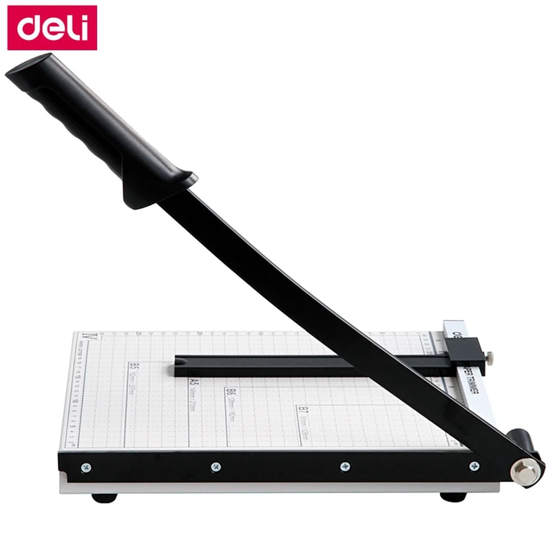 Deli 8014 ручной триммер для бумаги размером 300x250 мм (12 &quotx 10&quot) Большой с резаком |