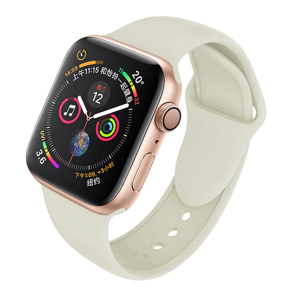 Retro White SCELTECH мягкий силиконовый сменный спортивный ремешок для 38 мм Apple Watch Series1 2 42 мм ремешок для наручных браслетов для iWatch Sports Edition - Цвет: Retro White