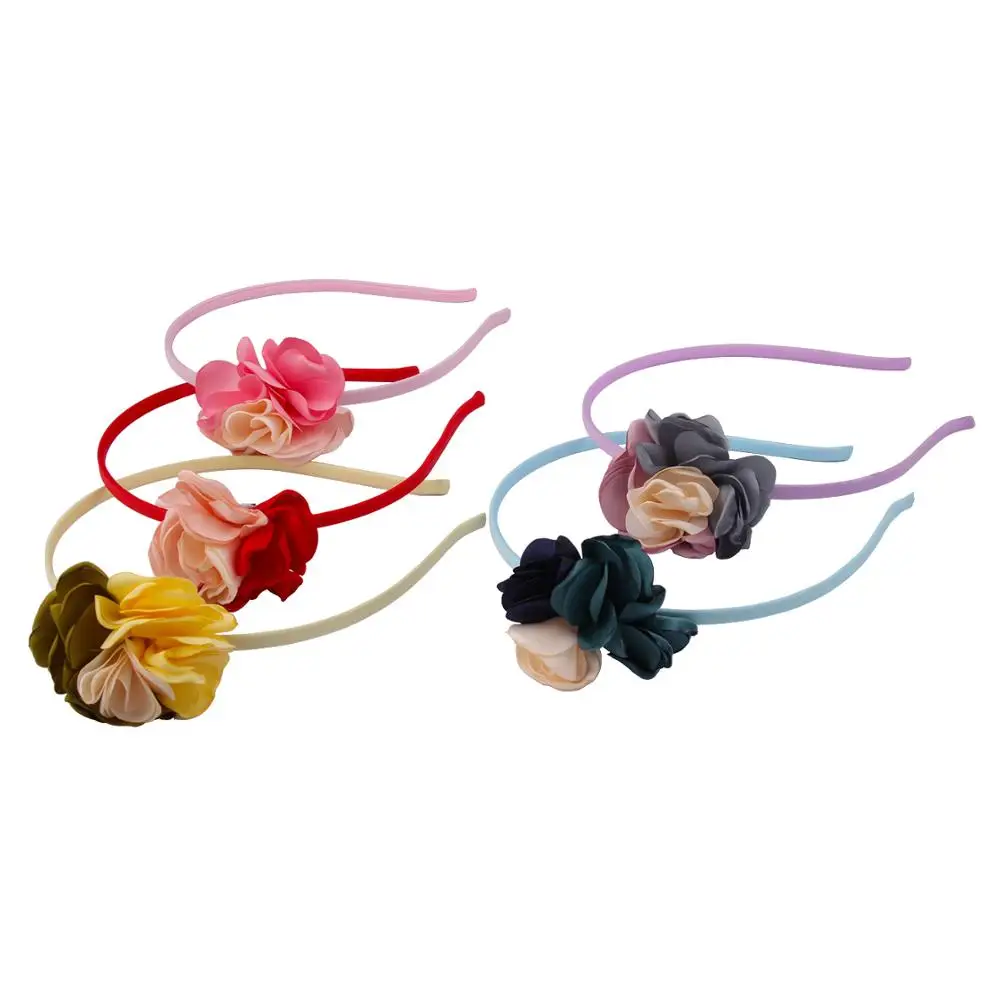 2021 Fashion Prom Party Colorful Flower Hair Accessories bands For GirlsHeadband |