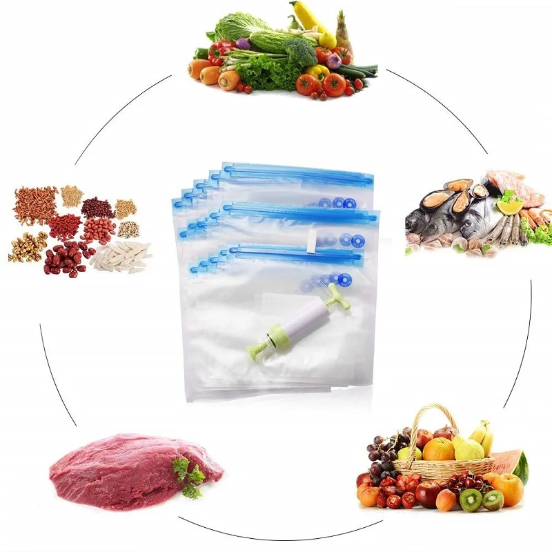 Вакуумные пакеты для запечатывания еды без BPA Sous Vide сумки многоразового использования для хранения еды морозильная камера и воды кулинарные пакеты с воздушным насосом