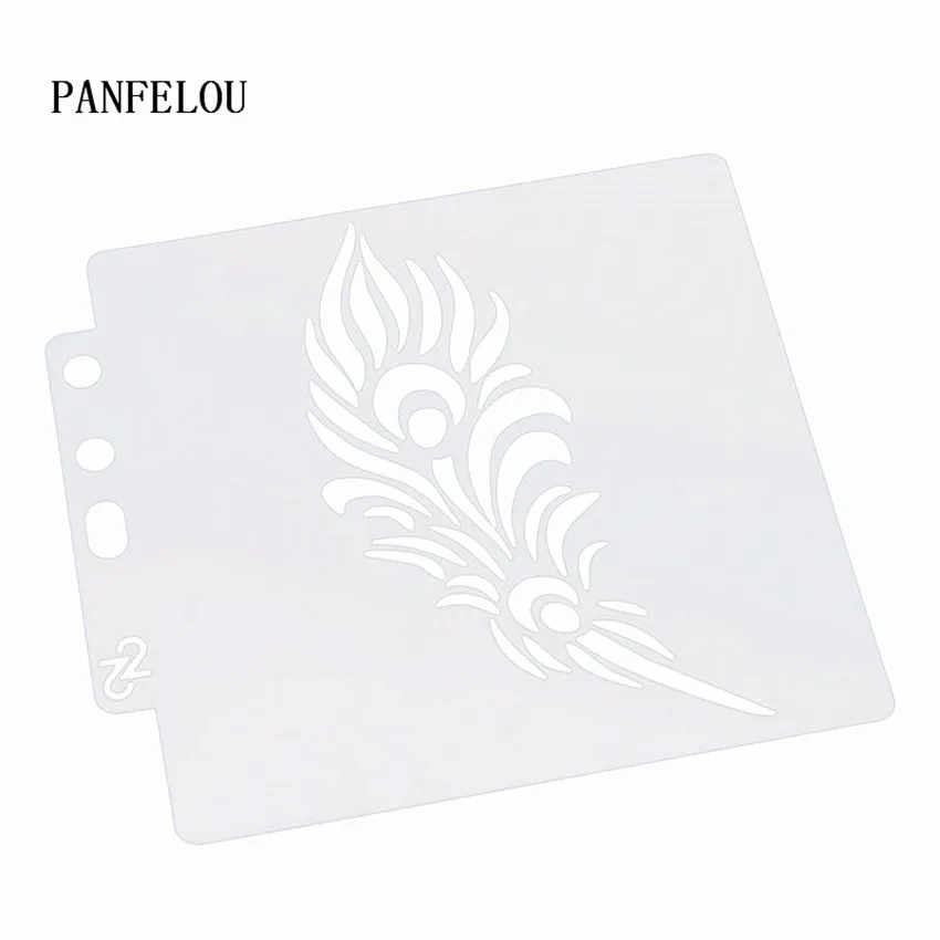 Трафареты для скрапбукинга с хвостовыми перьями Пластиковая форма распылителем