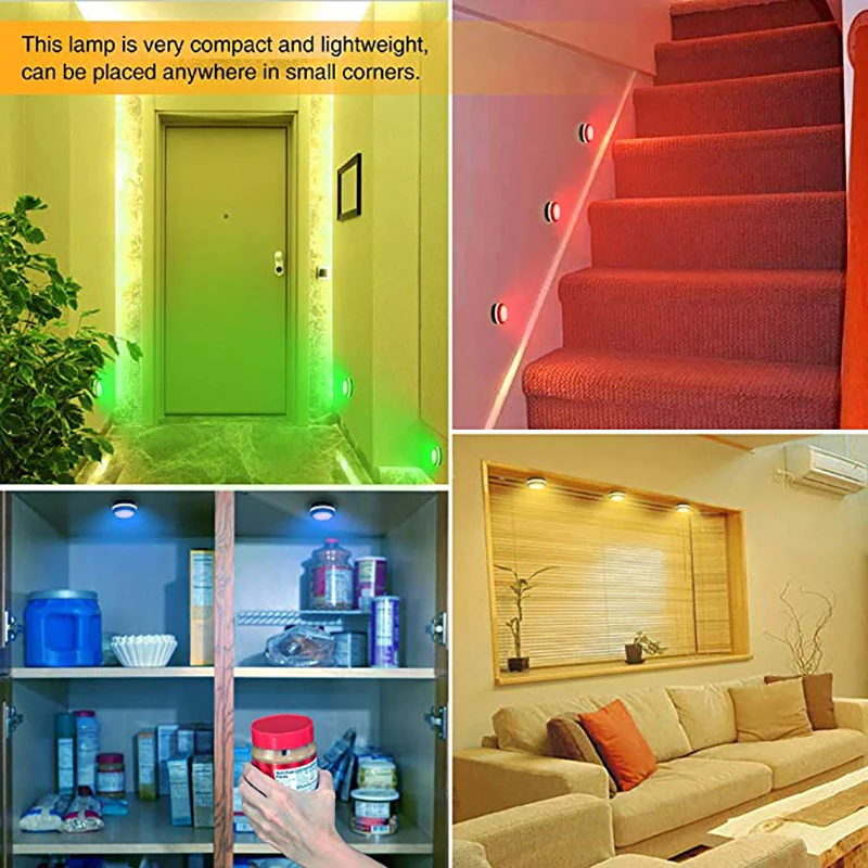 Светодиодные светильники для шкафа 3 шт. с пультом ДУ|Подшкафные лампы| |