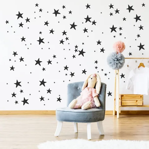 120 шт. смешанных размеров легко наносить съемные Звездные звезды наклейки на стену для детской комнаты экологически чистые декоративные наклейки diy роспись Z309