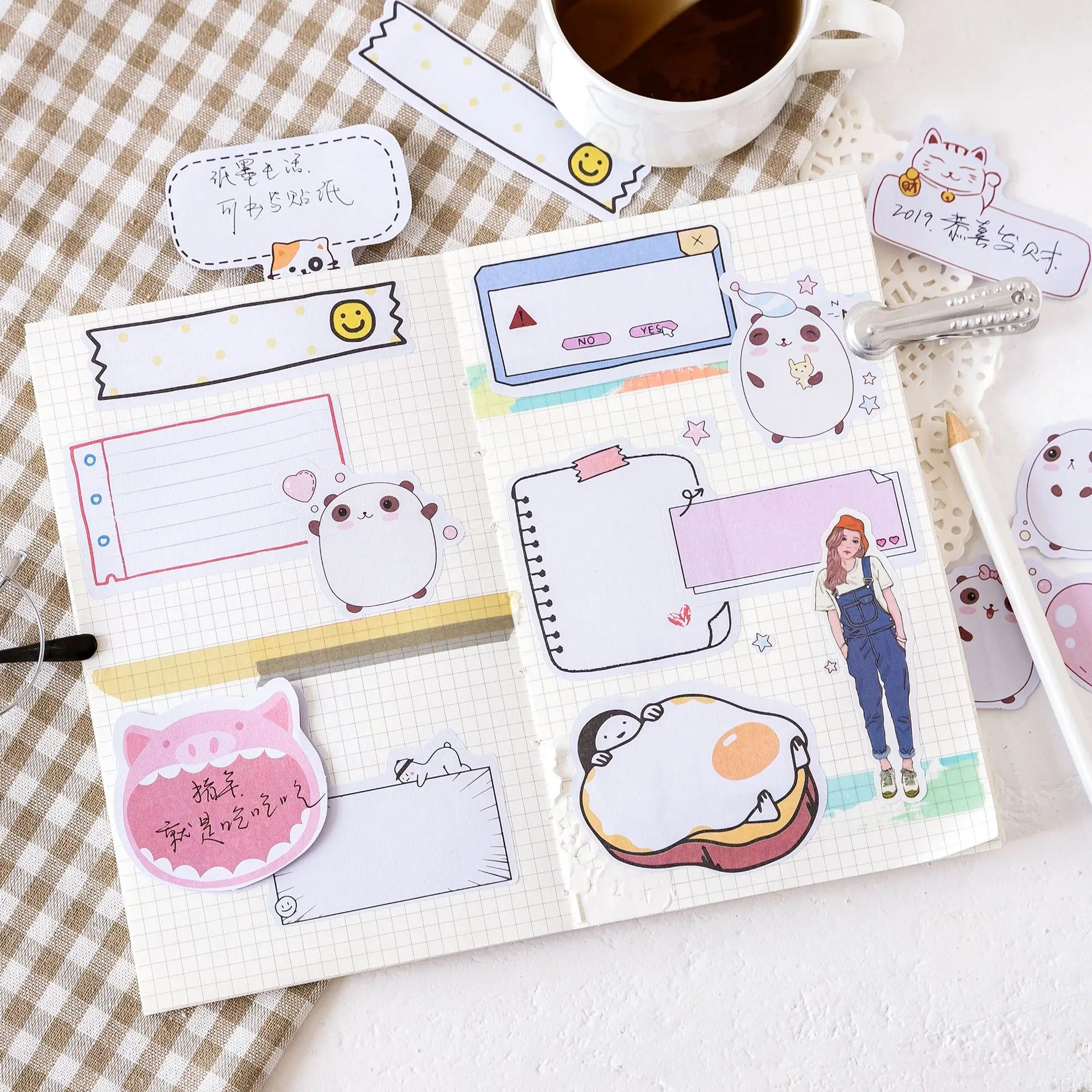 20 комплектов/1 партия Kawaii канцелярские наклейки милые маленькие заметки дневник