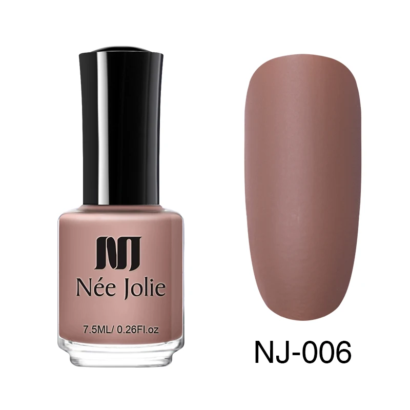 NJ-006 7.5ml NEE JOLIE 1 бутылка матовый Effetc лак для ногтей розовый черный красочный лак для ногтей лак для маникюра украшения для ногтей лак - Цвет: NJ-006 7.5ml
