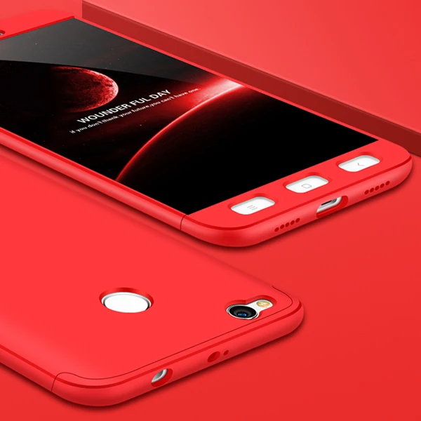 Для Xiaomi redmi 4x чехол 3 в 1 жесткий чехол Полный Защитный чехол для телефона s capas Vpower для Xiaomi redmi 4x чехол 5,0 - Цвет: Красный