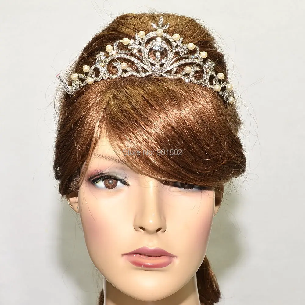 Модные жемчужные австрийские стразы кристаллы свадебная тиара Корона Свадебные