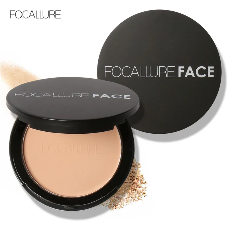 FOCALLURE New Colors Make Up Face Powder Bronzer Highlighter Shimmer Brighten Powder Press Powder Foundation Makeup Cosmetics