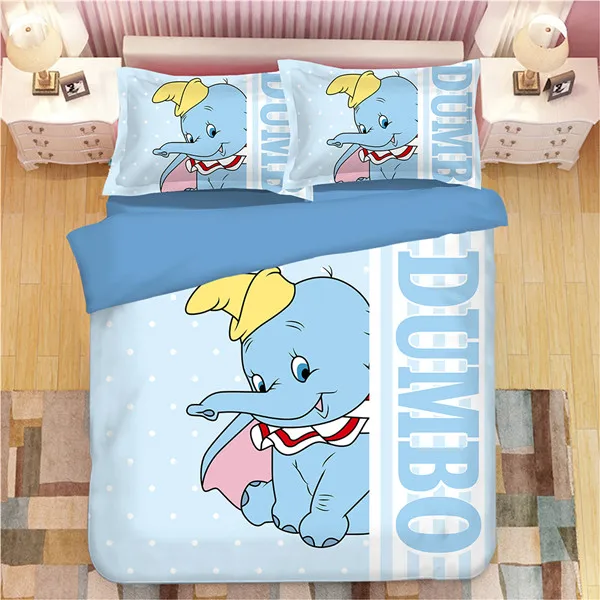 style 6 НОВЫЕ комплекты постельного белья из мультфильма Dumbo для мальчиков и девочек, односпальная средняя двуспальная большая двуспальная детская пододеяльник, Набор наволочек, Луна, одеяло, покрывало - Цвет: style 6
