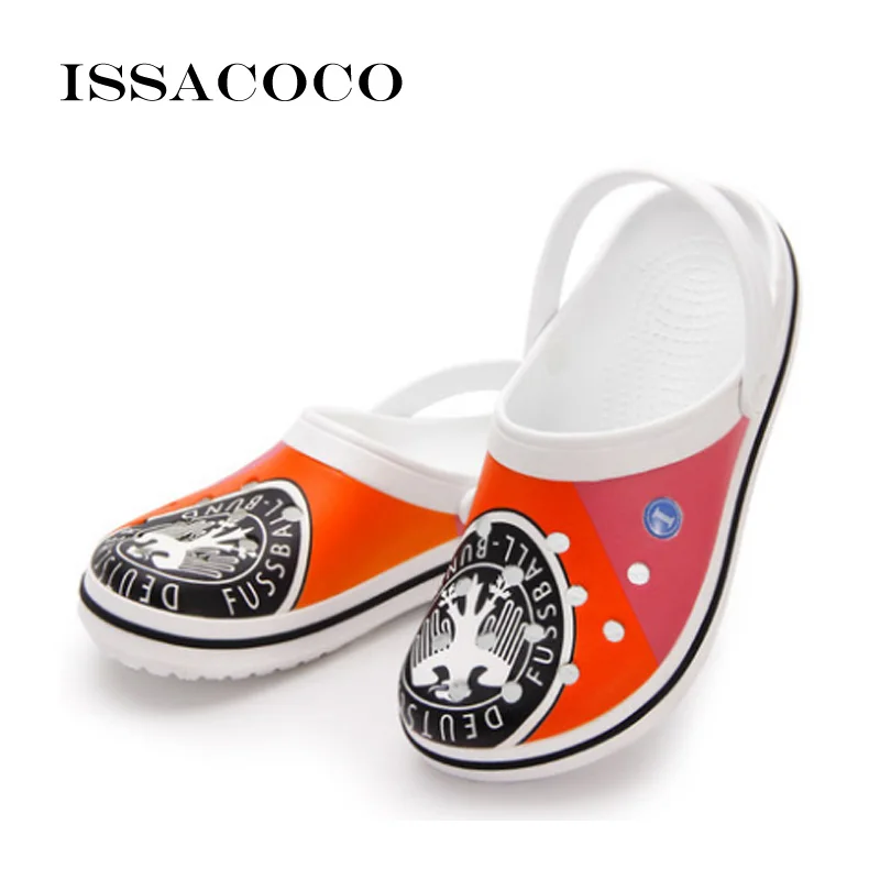 ISSACOCO/Коллекция года; Мужская Летняя обувь; открытые шлепанцы; Мужские дышащие пляжные туфли суперзвезды; Pantuflas Chinelo Terlik