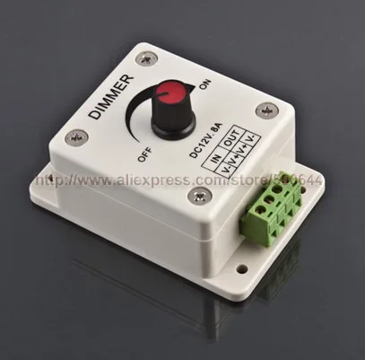 Диммер для светодиодных ламп DC 12 В 8a Регулируемый яркий светодиодный контроллер