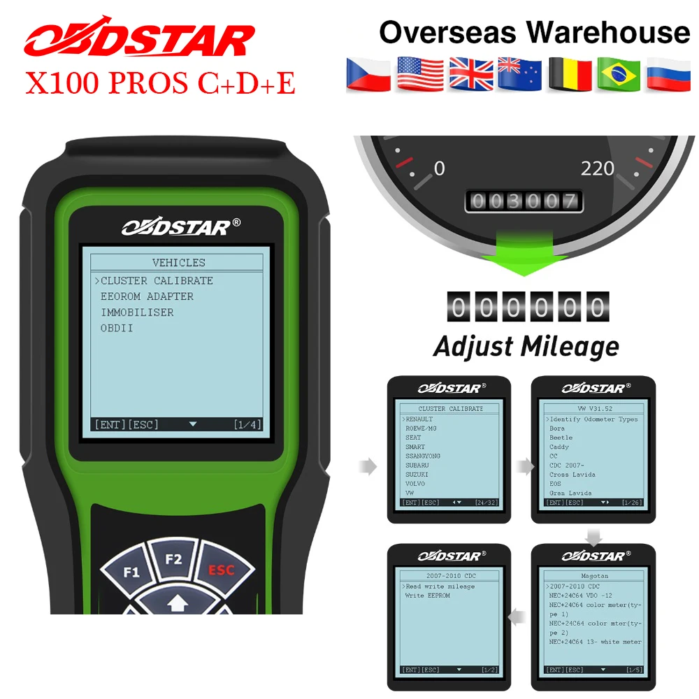 OBDSTAR X100 pro C+ D+ E модель авто ключ программист X-100 pro x100pro иммобилайзер программируемый инструмент+ EEPROM PIC