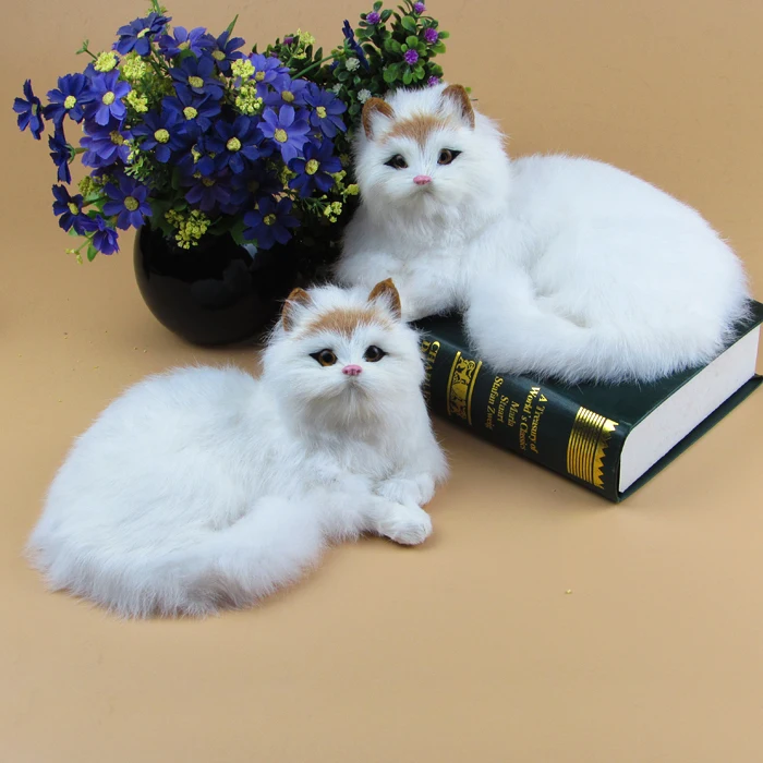 

simulation cat model large 21x16cm prone cat decoration birthday gift a2145