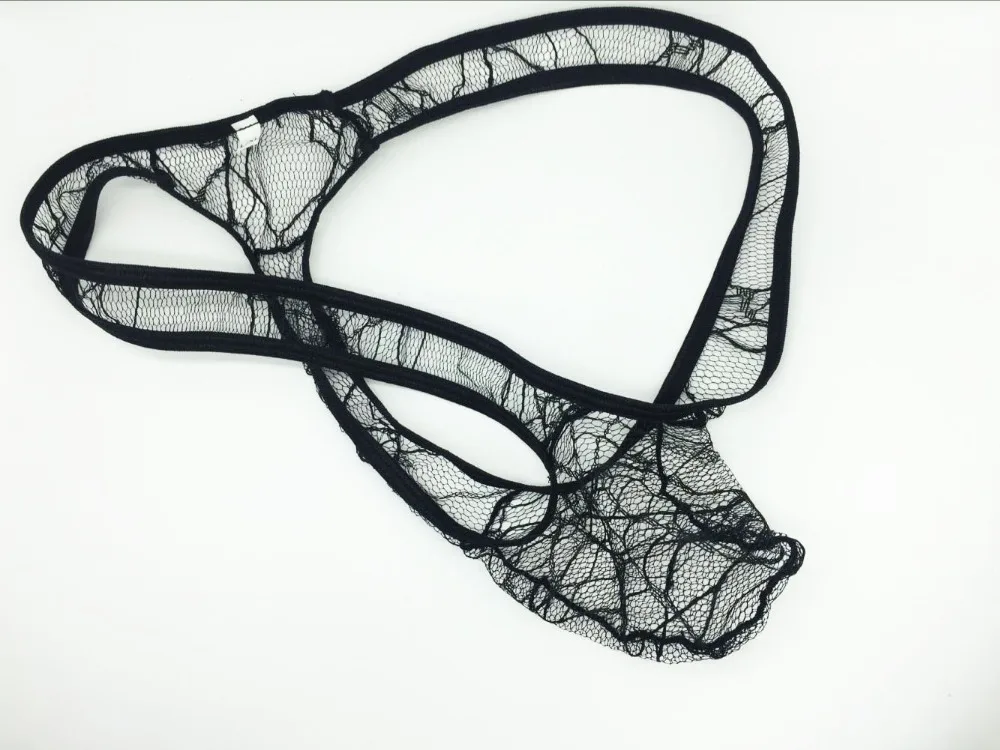 Нижнее белье для геев Соблазнительные трусики танга с низкой талией прозрачное